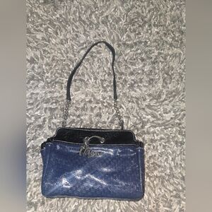 Miche Navy and Black Patent Shoulder Bag with Chain Strap